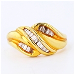 18K Yellow Gold 0.35CT Diamond Estate Ring -PNR-