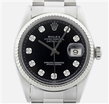 Rolex Color Black with White Gold and Diamond Jewels (Vault_CC-J)