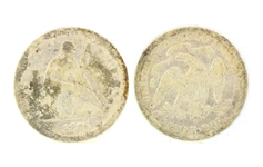 1876 U.S. Seated Liberty Quarter Dollar Coin
