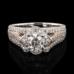 App: $10,900 0.77ct CENTER Diamond Platinum Ring (1.51ctw Diamonds) (Vault_R40)