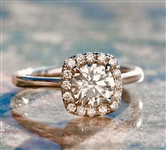 14KT Yellow Gold, 1.17CT Brilliant Cut Diamond Engagement Ring (VGN B-186)