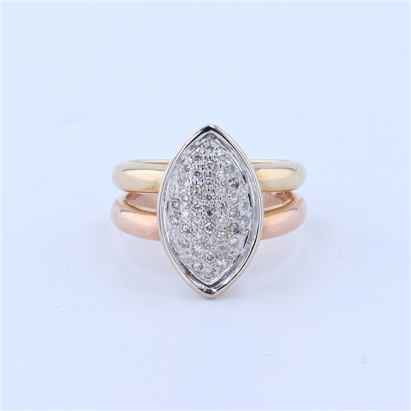 14KT Yellow Gold Diamond Ring -PNR-