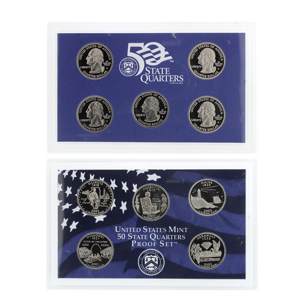 2003 United States Mint 50 State Quarters Silver Proof Set Coin