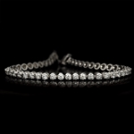 14KT White Gold, Custom Made 3.00CT Round Brilliant Cut Diamond Bracelet (VGN A-38) 