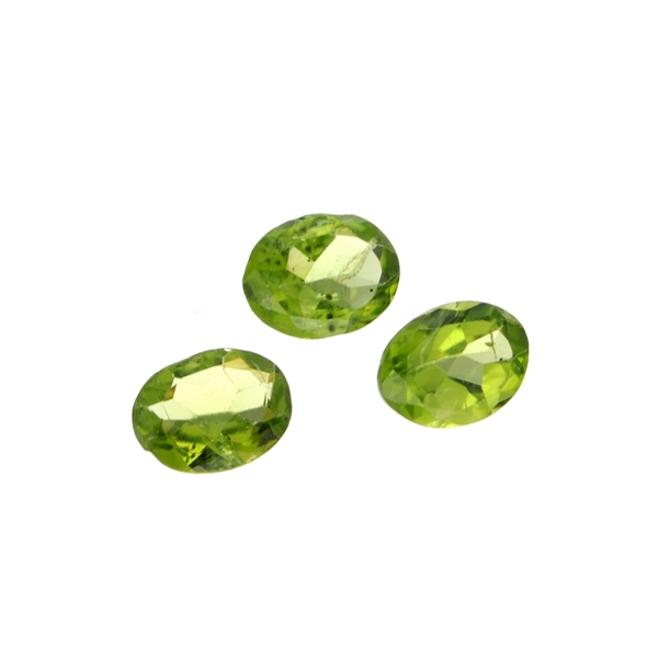 4.92CT Oval Cut Green Peridot Parcel