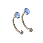 Sterling Silver Blue Topaz Earrings