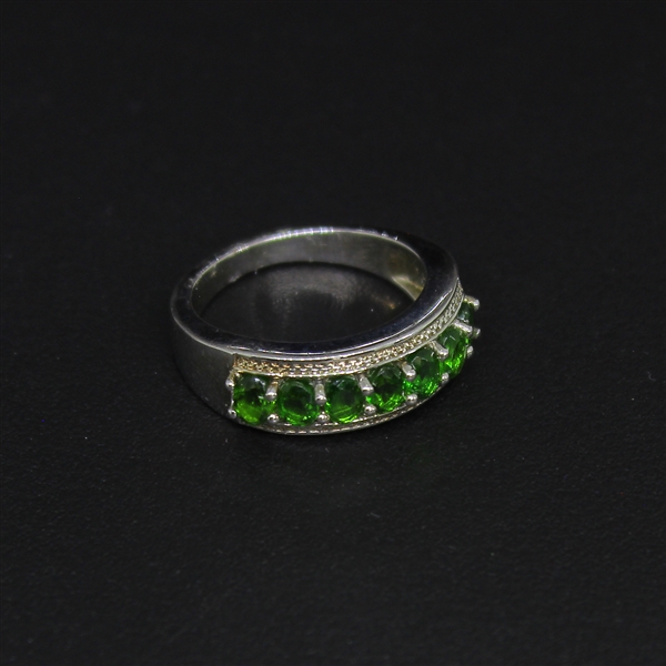 Chrome Diopside 925 Sterling Silver Size 7 Ring 