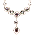 10.18CT Oval Cut Amethyst Platinum Over Sterling Silver Necklace