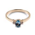 14KT. Gold, 0.60CT Topaz And White Sapphire Ring