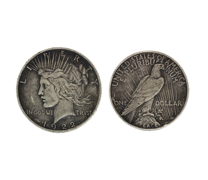 1922-D U.S. Peace Silver Dollar Coin