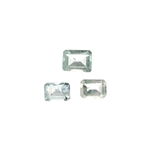 2.97CT Rectangular Step Cut Natural Aquamarine Parcel