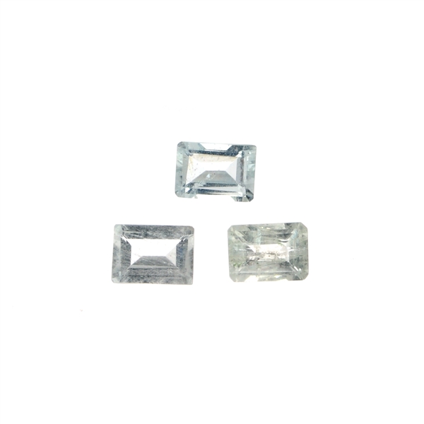 2.79CT Rectangular Step Cut Natural Aquamarine Parcel