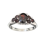 2.40CT Almandite Garnet And Sterling Silver Ring