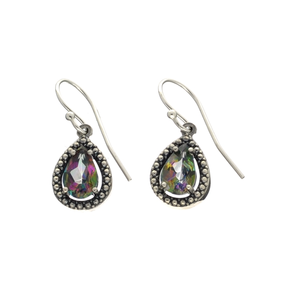 Designer Sebastian, Mystic Topaz And Sterling Silver Earrings