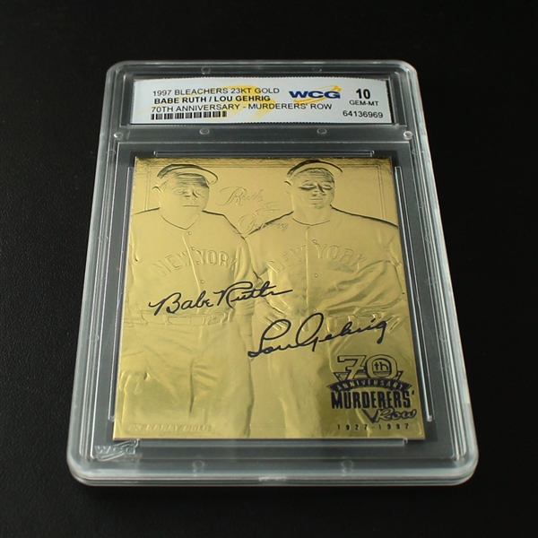 1997 Babe Ruth & Lou Gehrig Murderers Row 23KT Gold Card