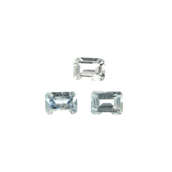 2.52CT Rectangular Step Cut Natural Aquamarine Parcel