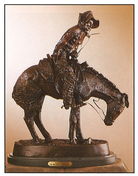 Norther Bronze by Frederic Remington Rendition 9.5" x 7.5"  (SKU-AS) (Vault_AS)