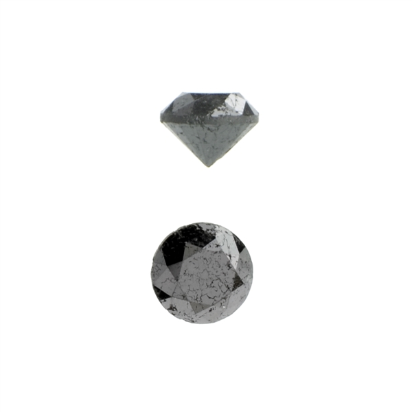 0.83CT Round Cut Black Diamond Gemstone