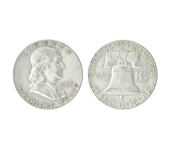 1957-D U.S. Benjamin Franklin Half Dollar Coin