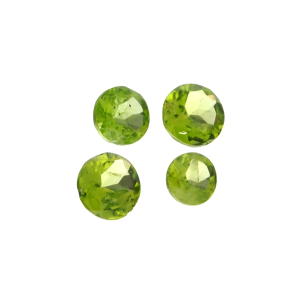 4.77CT Round Cut Peridot Parcel