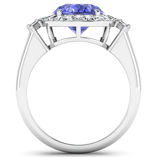 Exquisite 3.43ct Tanzanite Gemstone Ring in White Gold Setting with Diamond Layers!