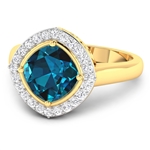 Immaculate 2.15ct Blue Topaz Gemstone in 14Kt Yellow Gold Setting!