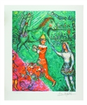 MARC CHAGALL Le Cirque Verte Mini Print 10in x 12in, with Certificate LXVIII of CCLXXV