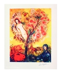 MARC CHAGALL Tree Over Village Mini Print 10in x 12in, with Certificate XCVI of CCLXXV