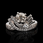 App: $13,872 1.01ct Diamond Platinum Ring (1.80ctw Diamonds) (Vault_R42) 
