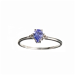 0.33CT Tanzanite /Topaz  And Sterling Silver Ring