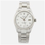 White Gold Oyster Perpetual Rolex with Diamonds and Oyster Band! 