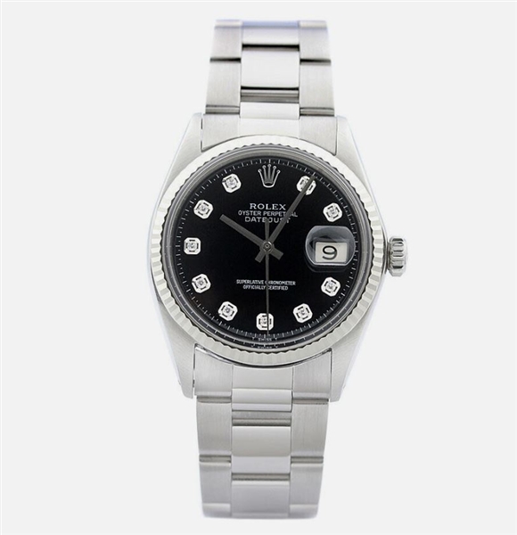 Rolex Color Black with White Gold and Diamond Jewels!