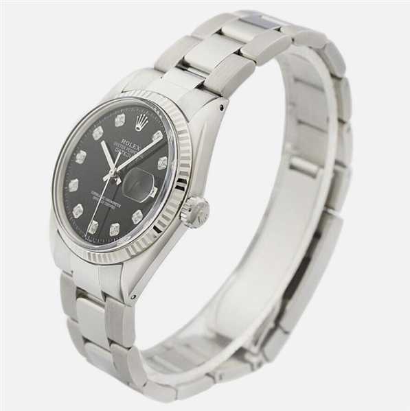 Rolex Color Black with White Gold and Diamond Jewels!