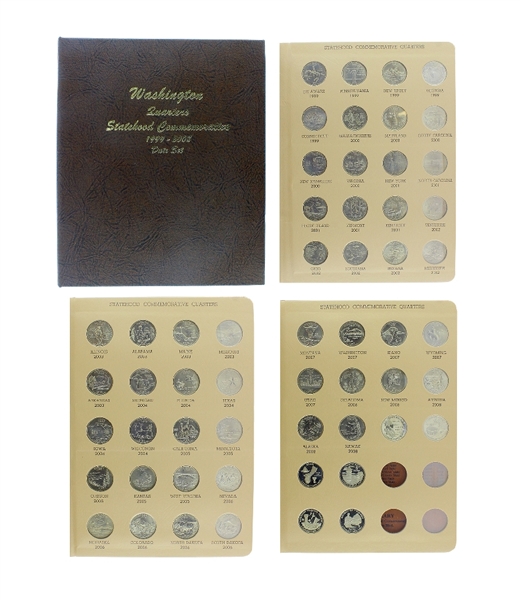 1999-2009 Statehood Commemorative Quarters Full Set Coin Album