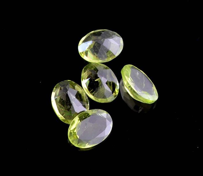 5.23CT Oval Cut Green Peridot Parcel