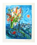 MARC CHAGALL Les Dormeuse Aux Fleurs Mini Print 10in x 12in, with Certificate XXIX of CCLXXV