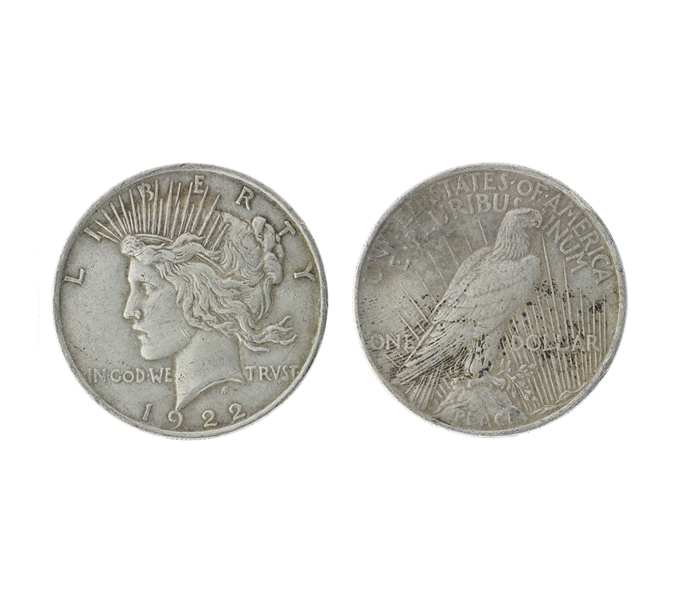 1922 U.S. Peace Silver Dollar Coin