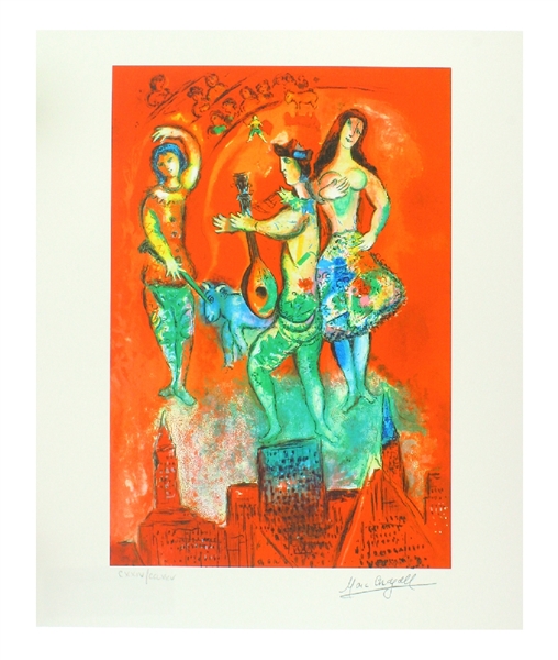 MARC CHAGALL Carmen Mini Print 10in x 12in, with Certificate CXVIII of CCLXXV