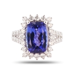  App: $23,665 6.71ct Tanzanite and 1.45ctw Diamond Platinum Ring (Vault_R44) 