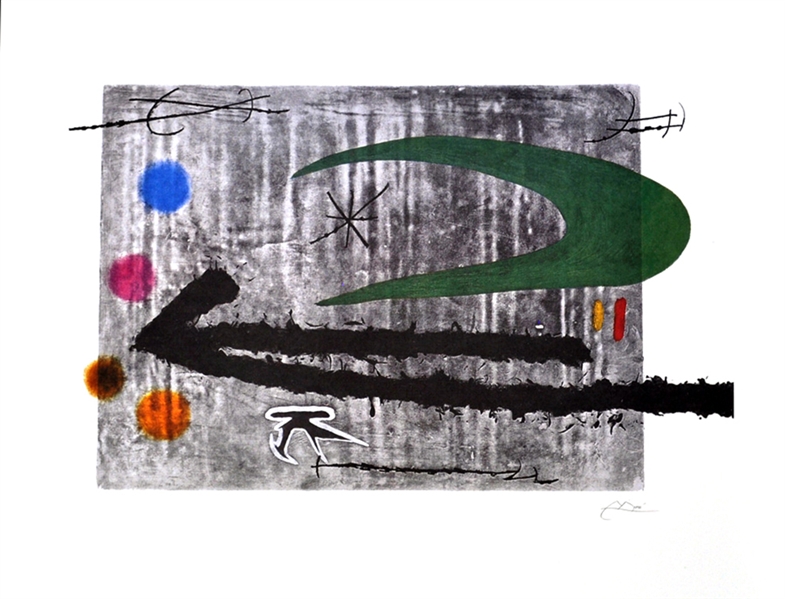 JOAN MIRO Toward the Left Print, 24" x 18.5"