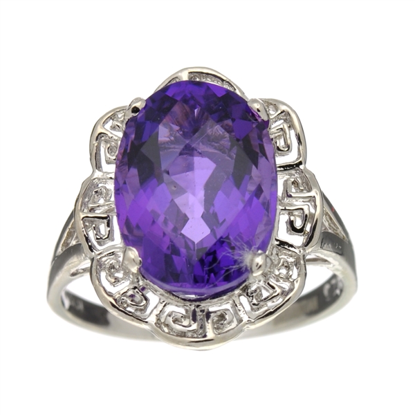 Designer Sebastian, Amethyst And Sterling Silver Ring