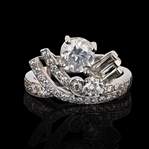  App: $15,310 1.23ct CENTER Diamond Platinum Ring (2.26ctw Diamonds) (Vault_R44) 