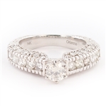  App: $7,150 0.51ctw SI2 CLARITY CENTER Diamonds 14KT White Gold Ring (1.72ctw Diamonds) (Vault_R44) 