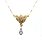 14KT Yellow Gold 0.06CT Diamond Pendant -PNR-