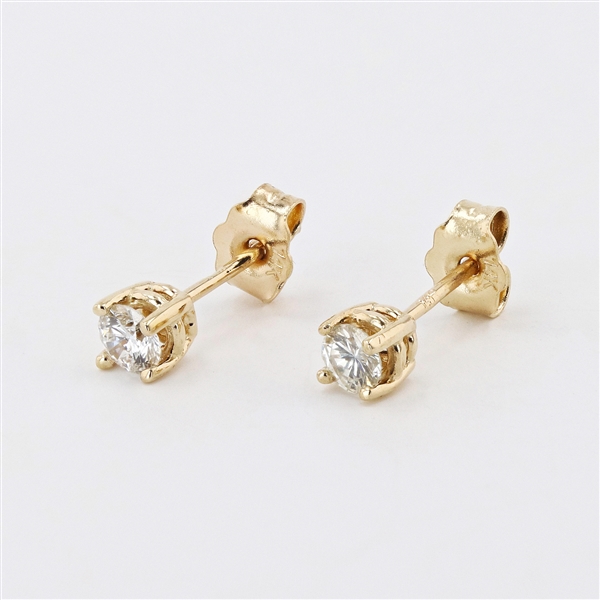 14KT Yellow Gold 0.25CT Diamond Stud Earrings