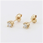 14KT Yellow Gold 0.25CT Diamond Stud Earrings