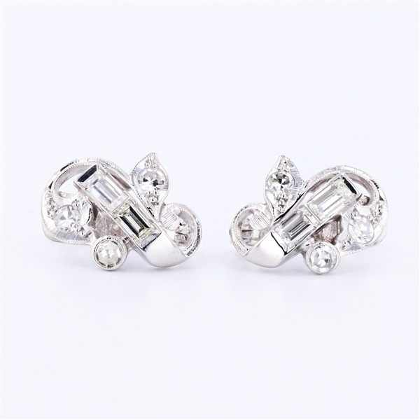 18K White Gold 0.60CT Diamond Earrings -PNR-