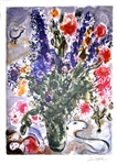 MARC CHAGALL Les Lupins Bleu Print, 35.5" x 25.5"