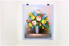 Oil Painting On Canvas - Flowers in a Vase- 23.5x27