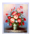 Oil Painting On Canvas - Flowers in a Vase- 23x27